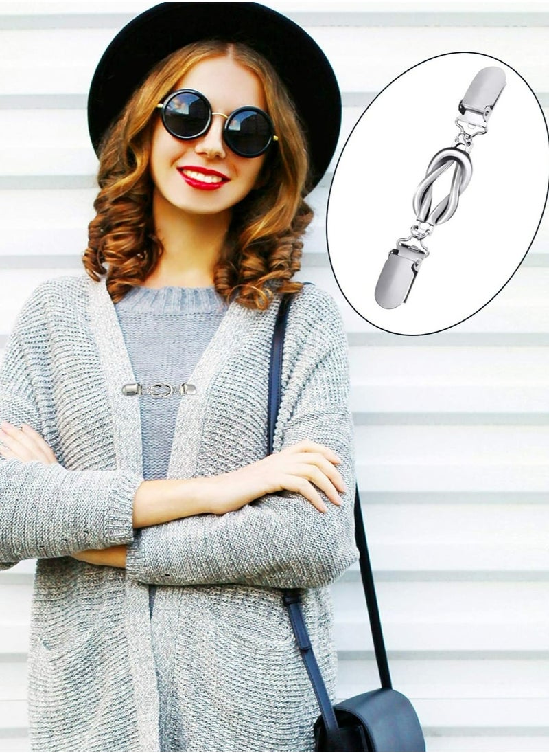 Generic 4 Pieces Vintage Sweater Shawl Clips Retro Cardigan Collar Clips Dress Shirt Brooch Clips for Women Girls Wearing, 4 Styles  - Image 5