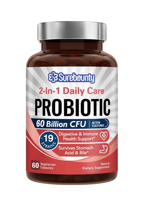 Probiotics 60 Billion CFU 19 Strains 60 Capsules