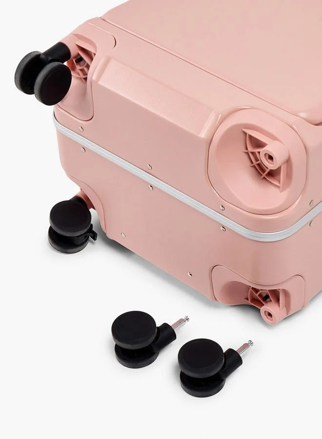 Wave PINK Solid Hardcase Trolley Bag With Retractable Handle for Women | Best Price UAE