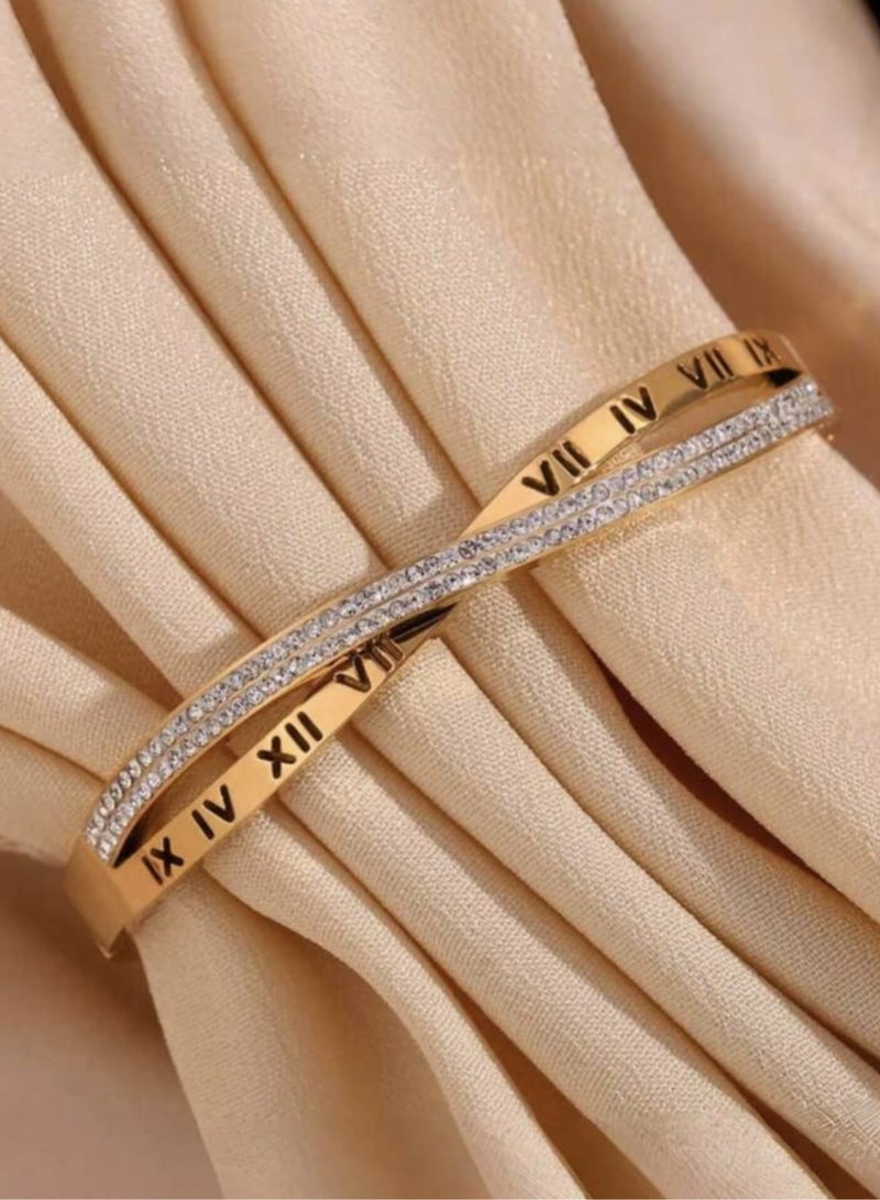 YUCCA Wireless Cross Roman Numeral Letter Bracelet for Women - Special Gift and Occasions  - Image 5