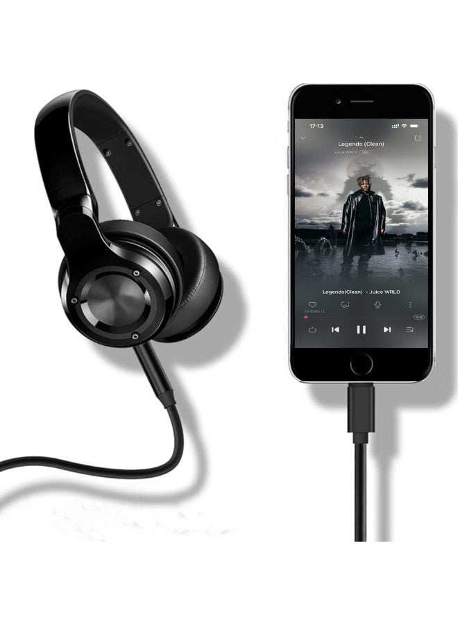 كابل صوت M1 - كابل Lightning إلى منفذ AUX 3.5 ملم متوافق مع أجهزة iPhone، محول مقبس سماعات 3.5 ملم، كابل صوت ستيريو AUX ذكر لأجهزة iPhone 14 و13 و12 و11 وXS وXR وX و8 و7 وiPad وiPod لتوصيلها بنظام ستيريو السيارة/المنزل، أو مكبر الصوت، أو سماعات الرأس - Image 4