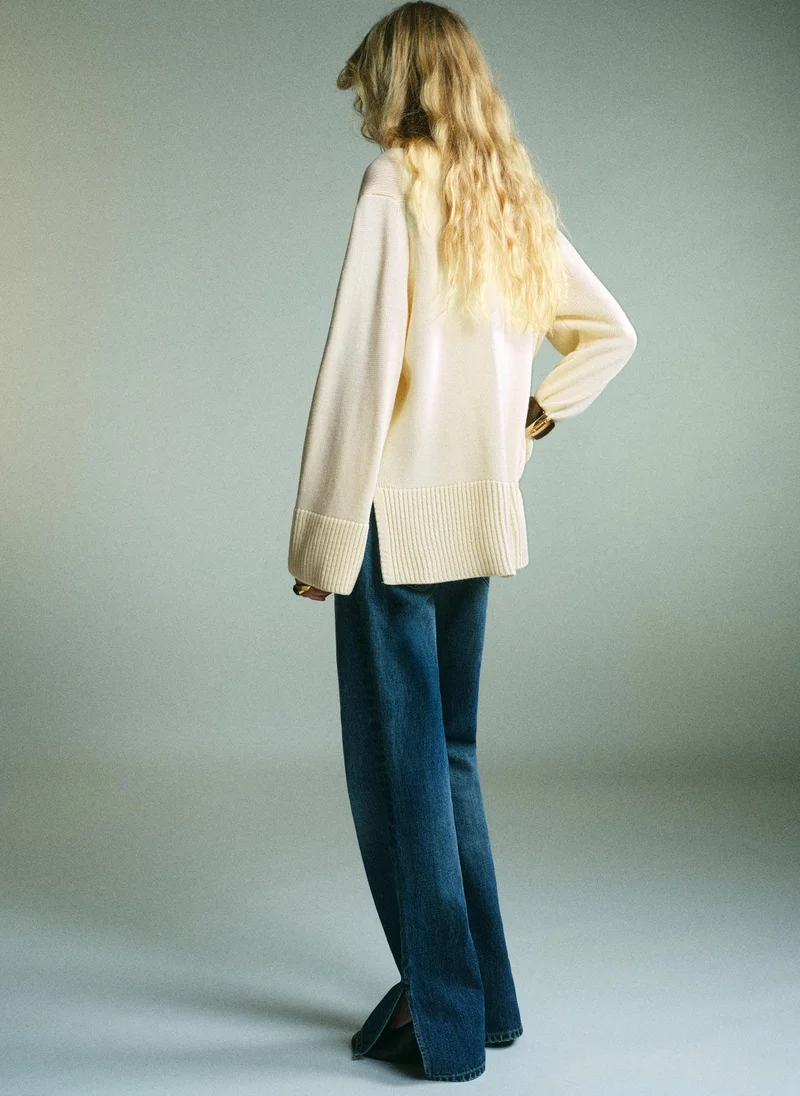 MANGO Turtleneck sweater with slits