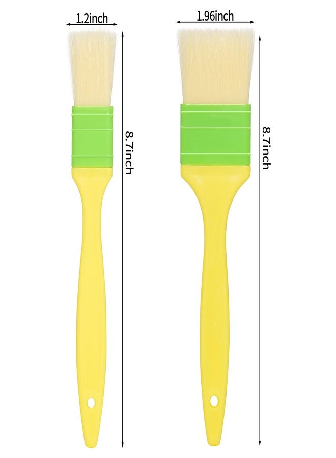 yeabwps Pastry Brushes Basting Brush for Cooking Spreading butter, oil, or egg wash,Cooking Baking BBQ Oil Brush (2, 1in, 2in) - Image 2