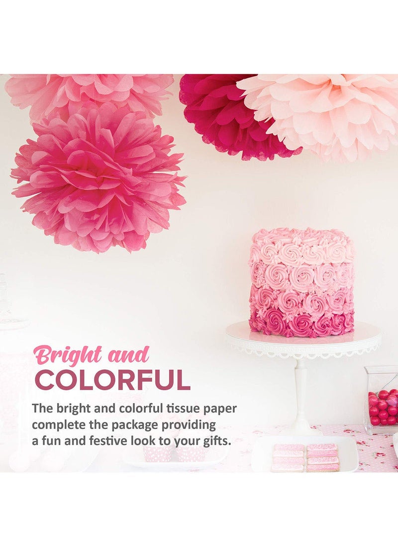 NIBEMINENT - 50-Pieces Premium Quality Gift Wrapping Tissue Paper Pink - Image 1