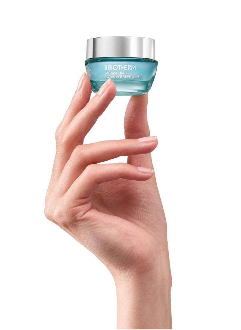 BIOTHERM Biotherm Aquasource Total Eye Revitalizer Gel – Hydrating Gel with Depuffing Agents to Awaken and Reduce Under-Eye Bags, with Instant Cooling Effect, 0.5 fl. oz.  - Image 2