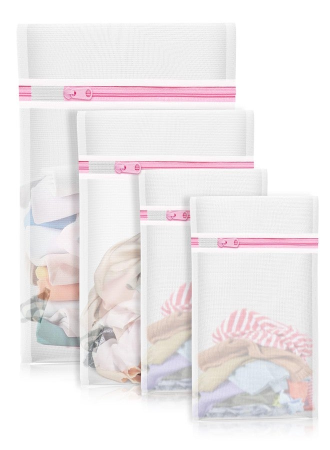 4 أكياس غسيل شبكية، أكياس لغسل الملابس الداخلية الرقيقة، أكياس غسيل شبكية لتخزين وتنظيف الألعاب، حقيبة تنظيم تخزين للسفر، مستلزمات غرفة النوم (1 كبير، 1 متوسط، 2 صغير) - MIAETFH - Image 1
