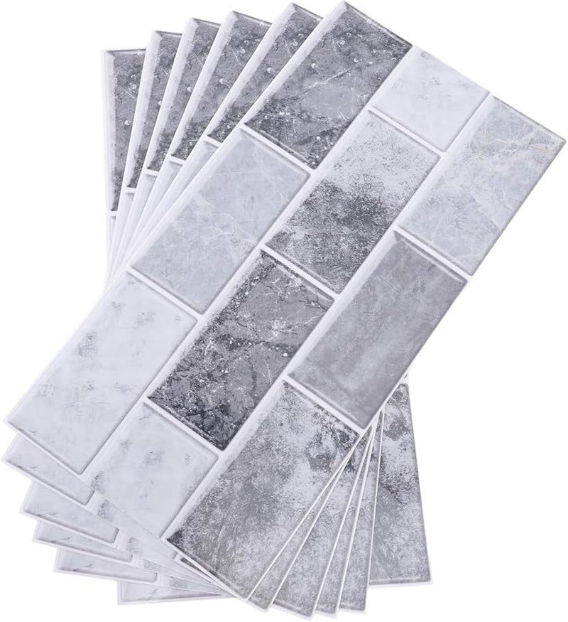 Pssopp Self Adhesive PVC Tile Backsplash Peel and Stick 3D Texture for Kitchen Bathroom Easy DIY Installation - Image 2