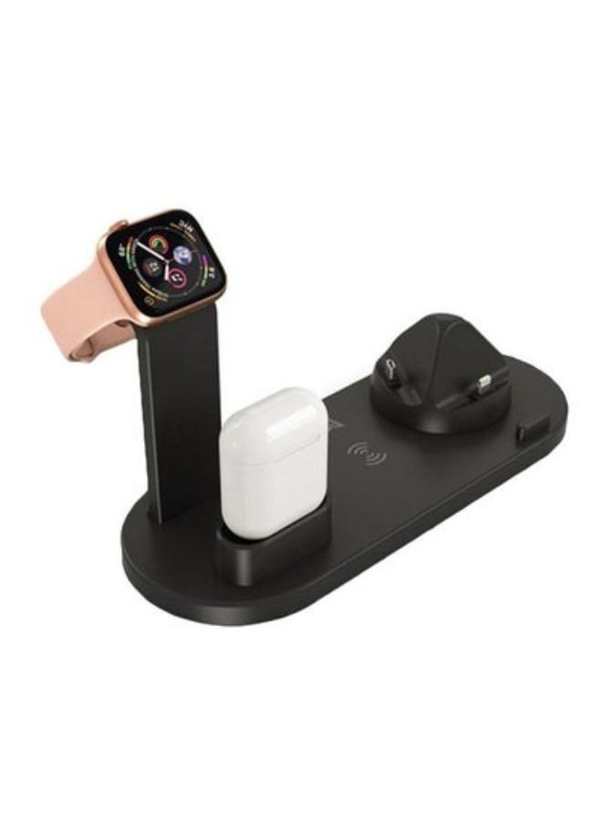 ACLIX 3 in 1 Rotatable Charger Dock Stand for Apple iPhone Micro USB Phone Type C Phone  Apple Watch and Apple AirPods Black  - Image 4