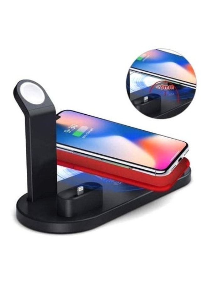ACLIX 3 in 1 Rotatable Charger Dock Stand for Apple iPhone Micro USB Phone Type C Phone  Apple Watch and Apple AirPods Black  - Image 2