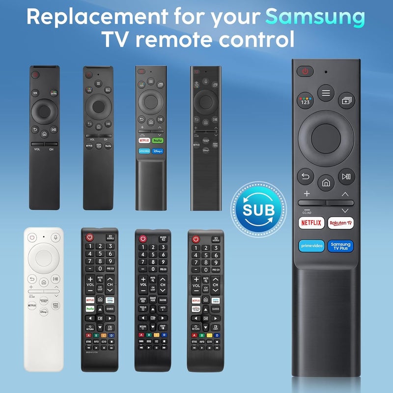 جهاز تحكم عالمي لتلفزيون سامسونج الذكي، جهاز تحكم بديل بأزرار Netflix وPrime Video وRakuten TV وSamsung TV Plus - Image 3