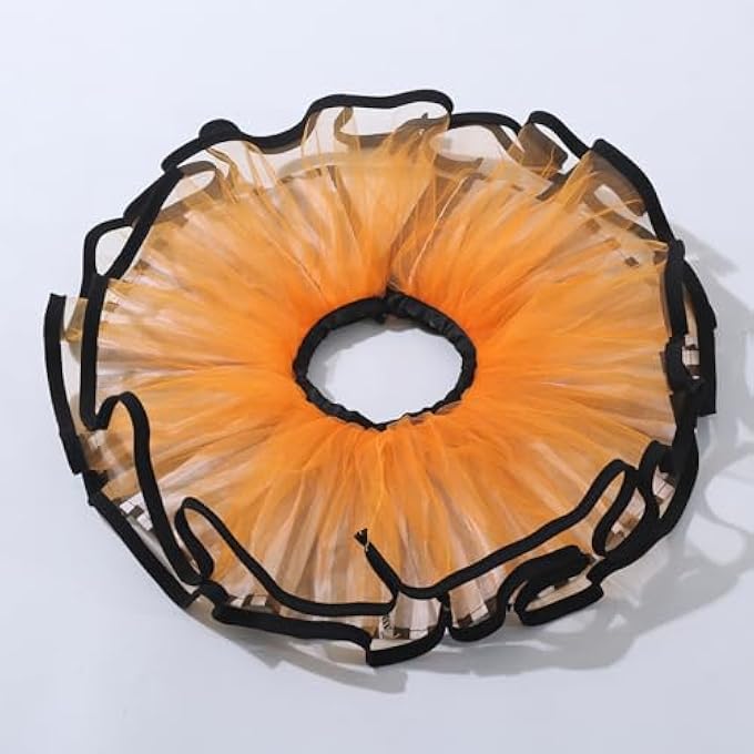 LAYERED CLOWN COLLAR,TULLE RUFFLED FAKE COLLAR LAYERED MESH CLOWN FOR RENAISSANCE COSPLAY - Image 3