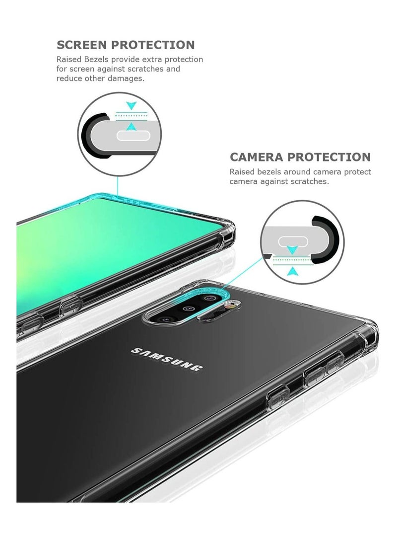 IAF Samsung Galaxy NOTE10 Case Cover Protective Shock Absorption Bumper soft Transparent Case (Clear) - Image 3