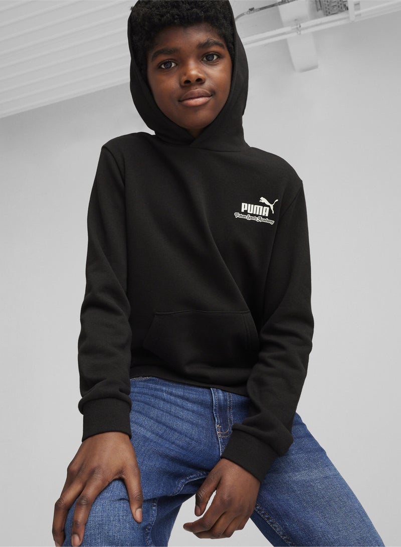 PUMA Essentials+ MID 90s Boys Black Hoodie - Image 1