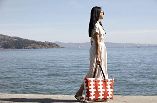 MAIKA Recycled Canvas Carryall Tote Bag, Echo Tangerine - Image 3