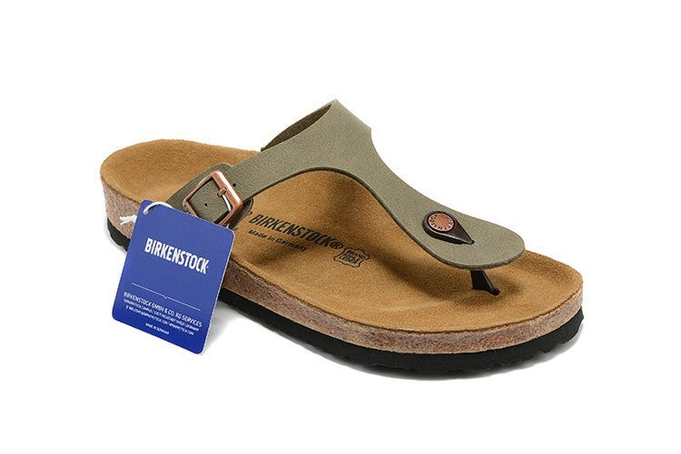 Birkenstock Arizona Unisex Cork Sole Outdoor Closed-Toe Half Slippers EVA