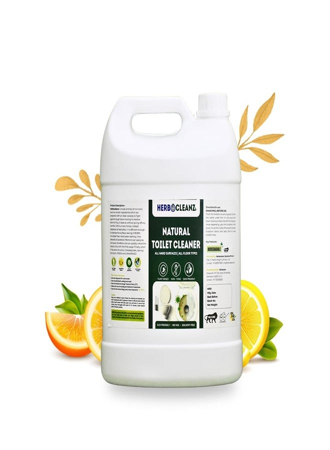 HerboCleanz Eco Natural Toilet | Commode Cleaner - Plant-Derived, Non-Toxic, Skin & Groundwater Safe, Non-Corrosive, No VOC - Pack of 5 Liter - Image 1