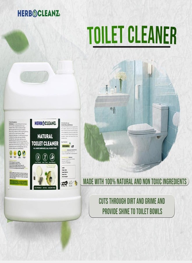 HerboCleanz Eco Natural Toilet | Commode Cleaner - Plant-Derived, Non-Toxic, Skin & Groundwater Safe, Non-Corrosive, No VOC - Pack of 5 Liter - Image 4