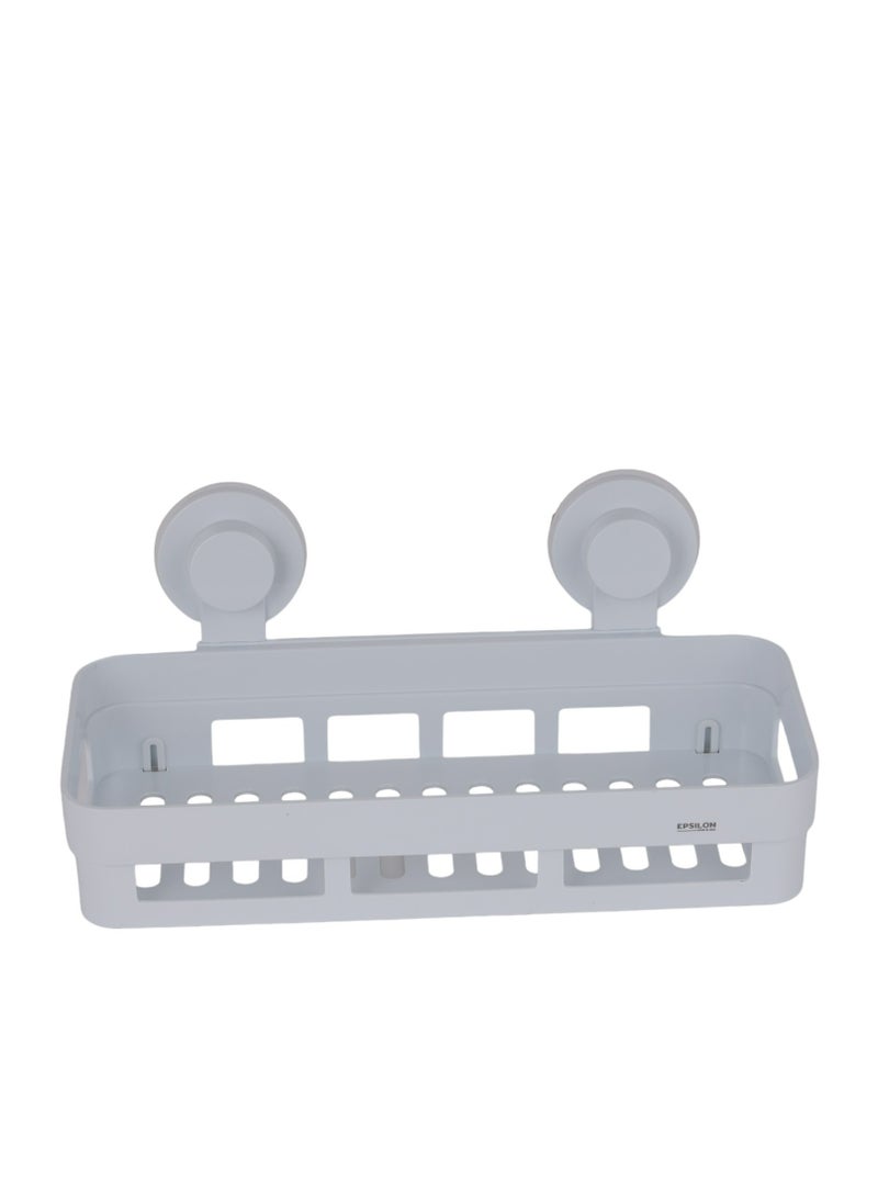 Epsilon Wall Shelf- EPSBA1551/ Maximum Capacity: 4.0 kg, No Tool Installation, with Strong Suction Design, Drain Holes/ Wall Mounted Bathroom Fittings, Suitable for Even Walls  - Image 2