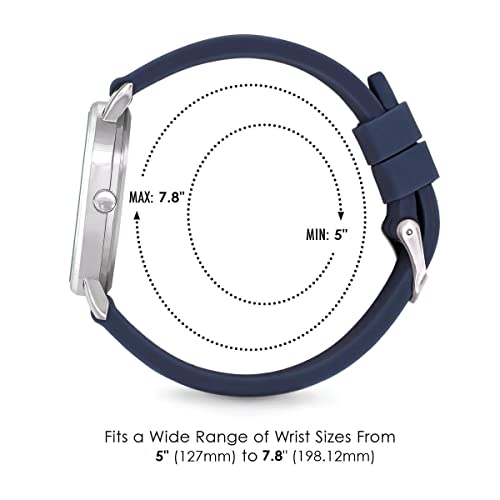 Speidel Original Scrub Watch™ for Nurses, Medical Professionals, Mens and Womens Watch with Second Hand Nursing, Nurse Watches for Women Men, Waterproof 12 and 24 hr Time - Navy - Image 5