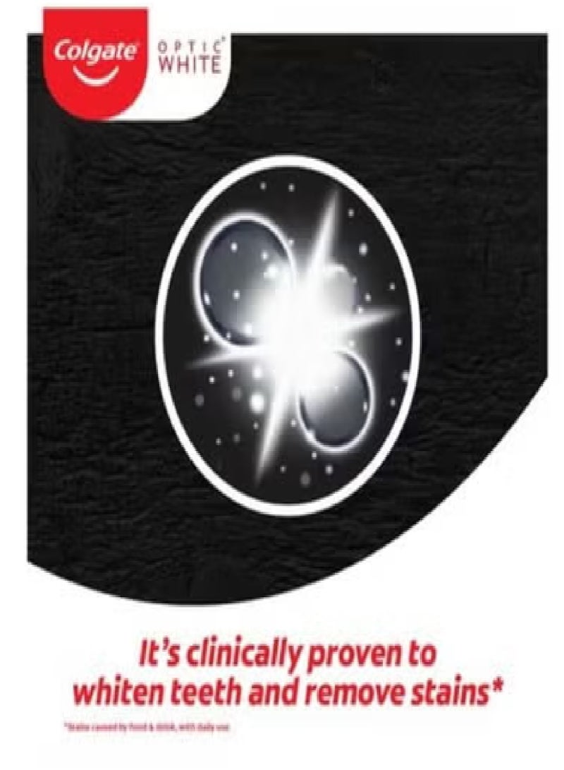 Colgate 3 Piece Set Optic White Charcoal Whitening Toothpaste 75Ml - Image 3