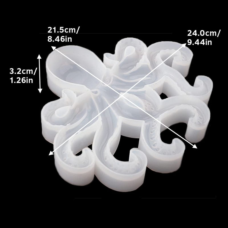 Wehous Large Octopus Resin Molds, Silicone Ornament Mold for Epoxy Casting, Animals Display Mould for DIY Resin Crafts, Wall Hanging Home Decor Halloween Christmas Gifts - Image 2