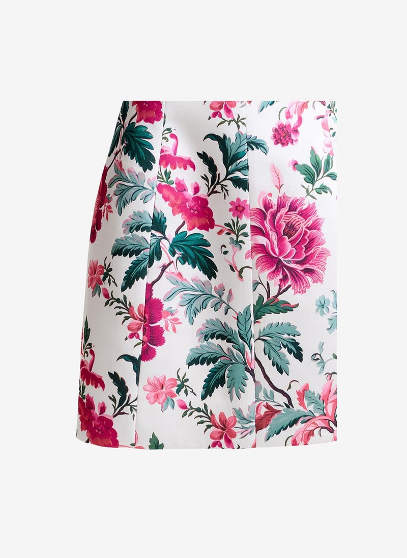French Connection Women's York Satin Pink Floral Print Mini Dress - Image 3