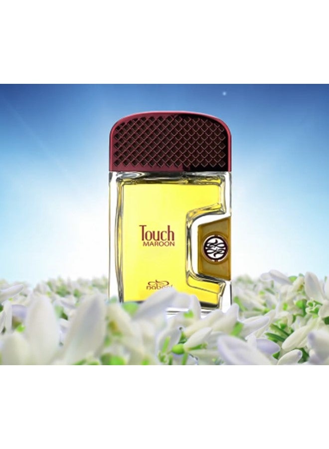 Nabeel 2 Pcs Nabeel Touch Maroon Eau De Parfum 80ML Long Lasting Luxury Unisex Fragrance - Image 3