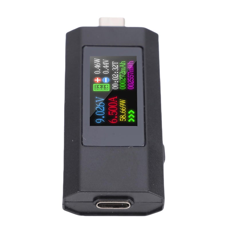 USB C Power Meter Color Screen 0 6 5A 195W Real Time Monitoring Data Storage Type C Devices White - Image 2