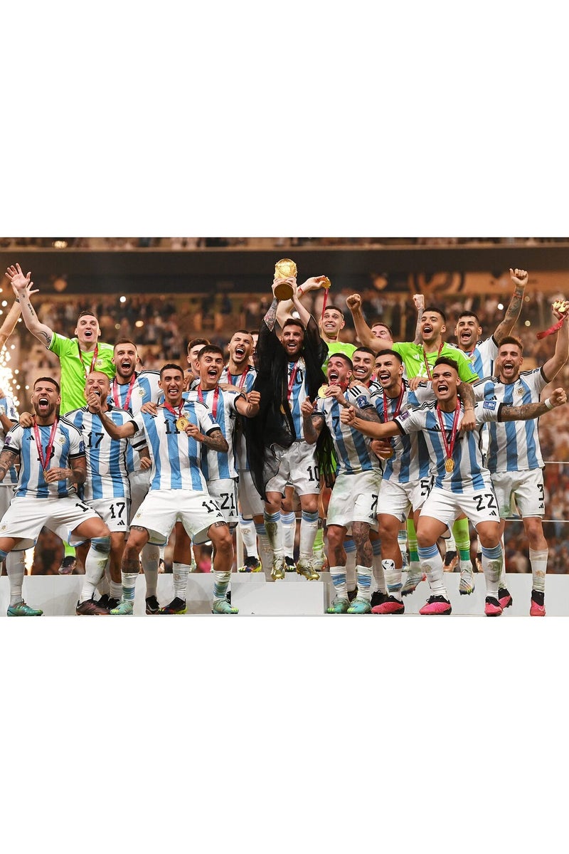 Tallenge Lionel Messi and Team Argentina World Cup 2022 Winner Poster - Image 1
