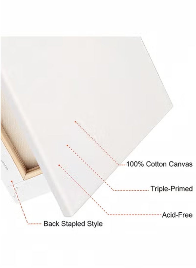 Peachjoy 12 PCS White Cotton Canvas Boards, 15x15cm Artist Canvases for Acrylics, Oils and More, Perfect for Kids, Students and Professionals - Image 4