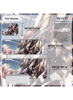 Mouse Pad Oversized Gundam Computer Keyboard Pad Cartoon Game Mouse Pad Boys E-sports Computer Thickened Desk Pad-Color:800*300*4mm-Pattern:Up To 31