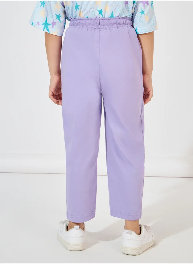 Styli Styli Open Hem Tapered Joggers with Drawstring