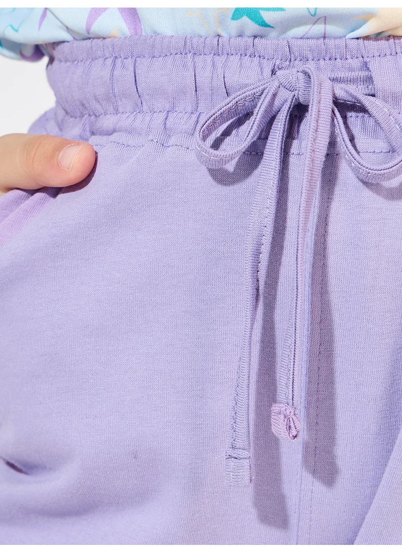 Styli Open Hem Tapered Joggers with Drawstring