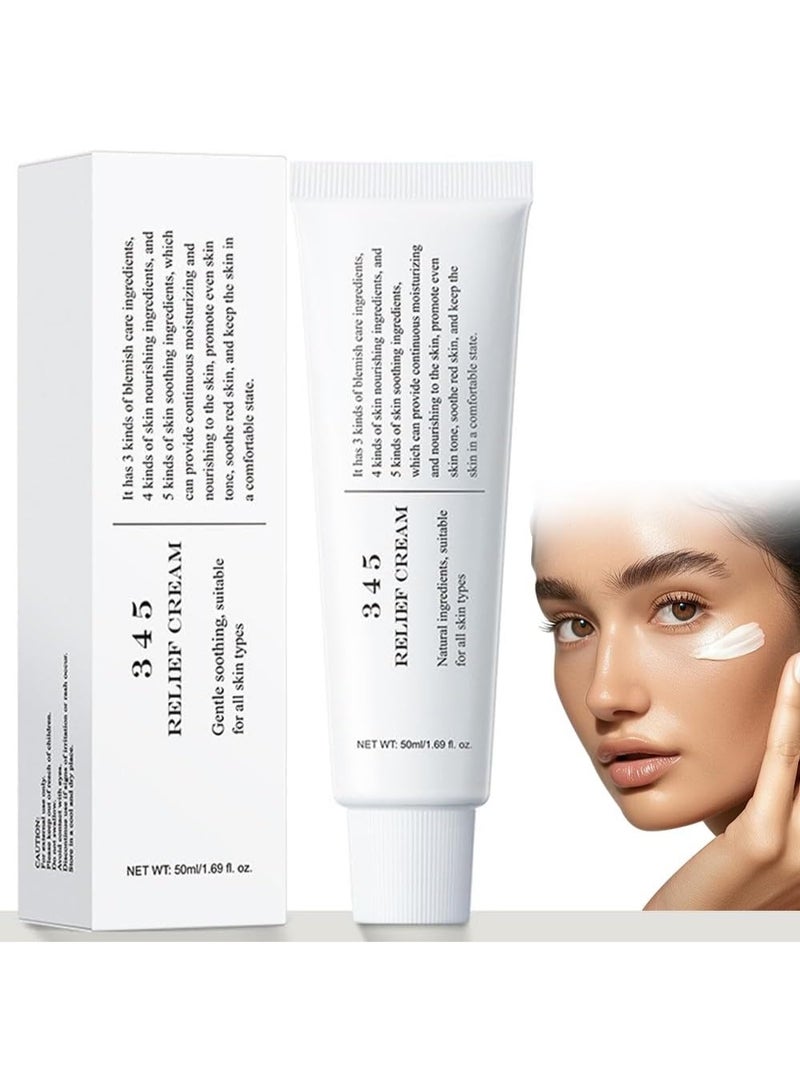 Excefore Excefore 345 Relief Cream – Daily Moisturizer for Sensitive & Acne-Prone Skin – Hydrating, Barrier Repair, Gentle Formula – 50ml  - Image 1
