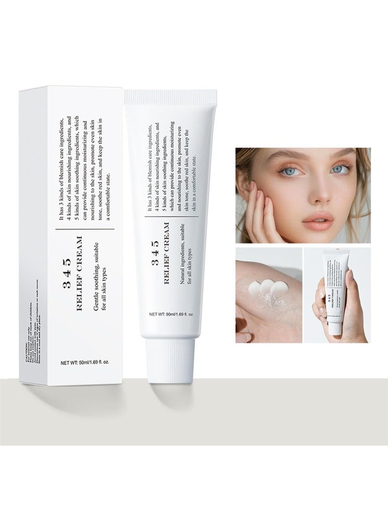 Excefore Excefore 345 Relief Cream – Daily Moisturizer for Sensitive & Acne-Prone Skin – Hydrating, Barrier Repair, Gentle Formula – 50ml  - Image 3