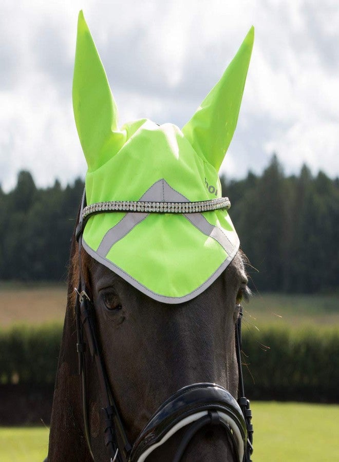 Horze Reflective Ear Net - Yellow - Horse - Image 2