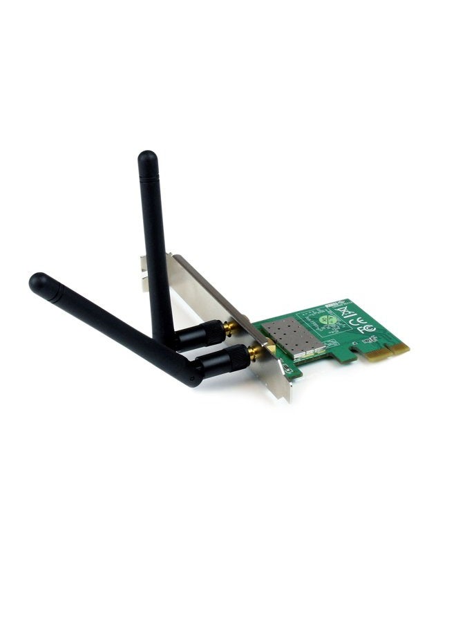 StarTech .com PCI Express Wireless N Adapter - 300 Mbps PCIe 802.11 b/g/n Network Adapter Card, 2T2R 2.2 dBi - PCIe Wireless Desktop Card - Image 1