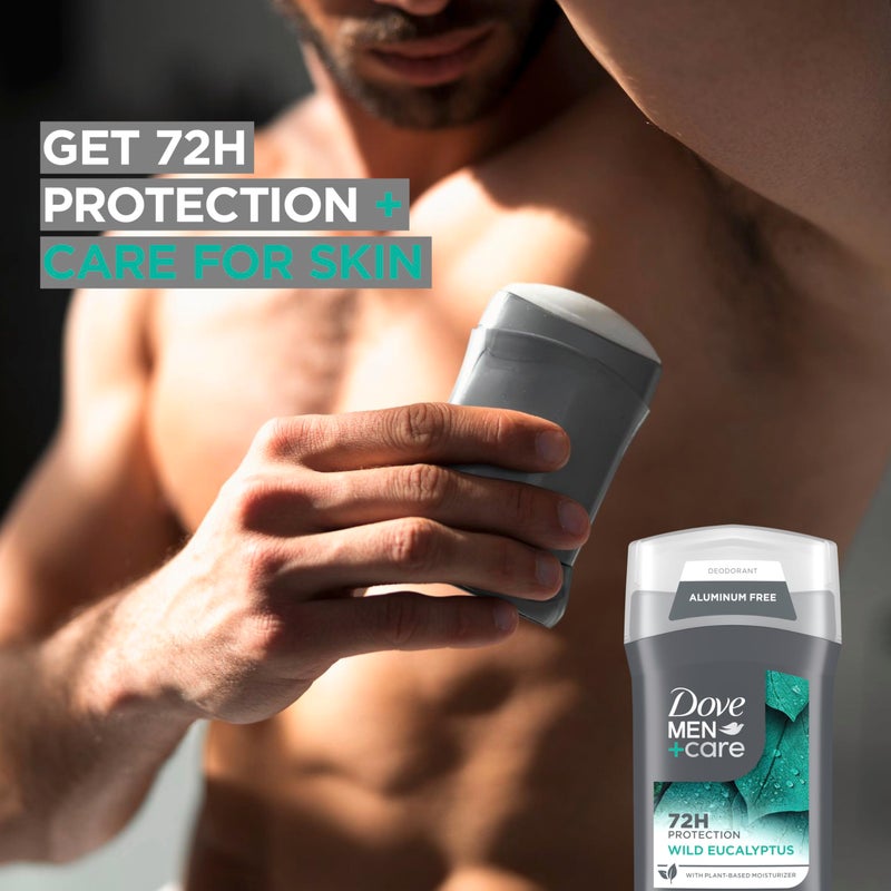 Dove Men+Care دوف للرجال + العناية مزيل العرق خالي من الألمنيوم 3 عبوات من مزيل العرق برائحة الأوكاليبتوس البري للرجال 3 أونصة - Image 5