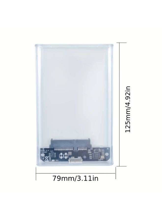 1 قطعة علبة SSD خارجية 2.5 بوصة منفذ USB 3.0 عالية السرعة 5 جيجابت/ثانية لحاويات محركات SATA الخارجية - Image 3