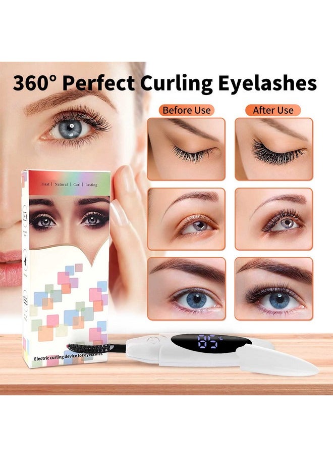 Heated Lash Curlerheated Eyelash Curler Portableheated Eyelash Curler Intelligent Power Off Makeup Electric Eyelash Curler With Eyelash Comb 24 Hours Long Lasting White - pzsku/Z37B99EC042168DCD42A4Z/45/_/1720009874/dd4f4afa-3b8b-4469-8ce5-d805a34667d6