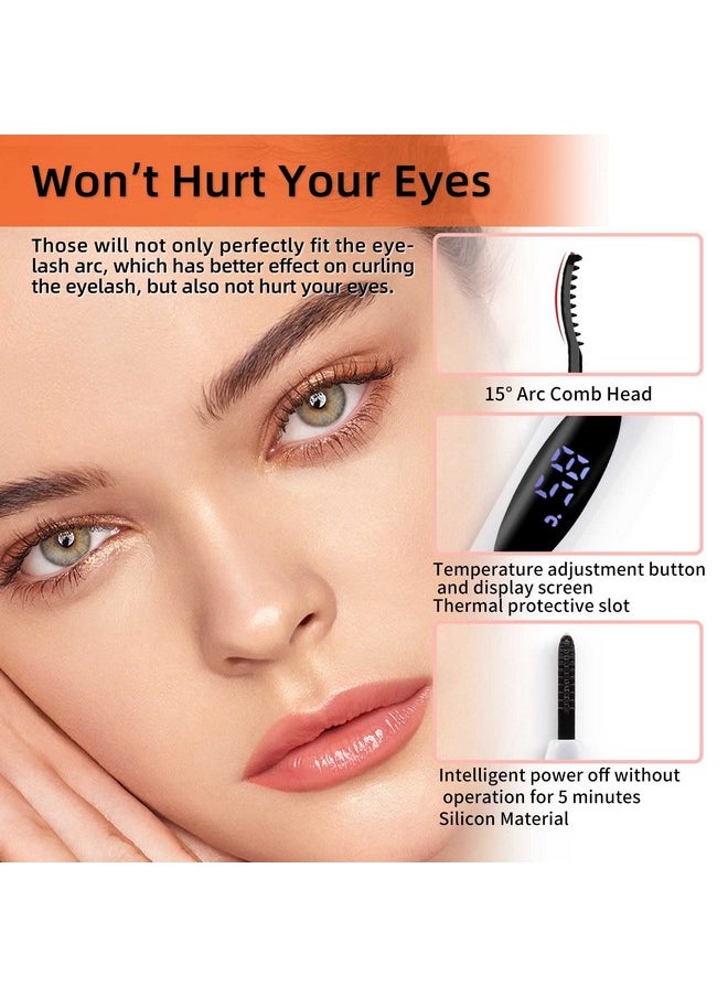 Heated Lash Curlerheated Eyelash Curler Portableheated Eyelash Curler Intelligent Power Off Makeup Electric Eyelash Curler With Eyelash Comb 24 Hours Long Lasting White - pzsku/Z37B99EC042168DCD42A4Z/45/_/1720009877/7897a8a9-f3e1-4917-8658-fe9d37349e16