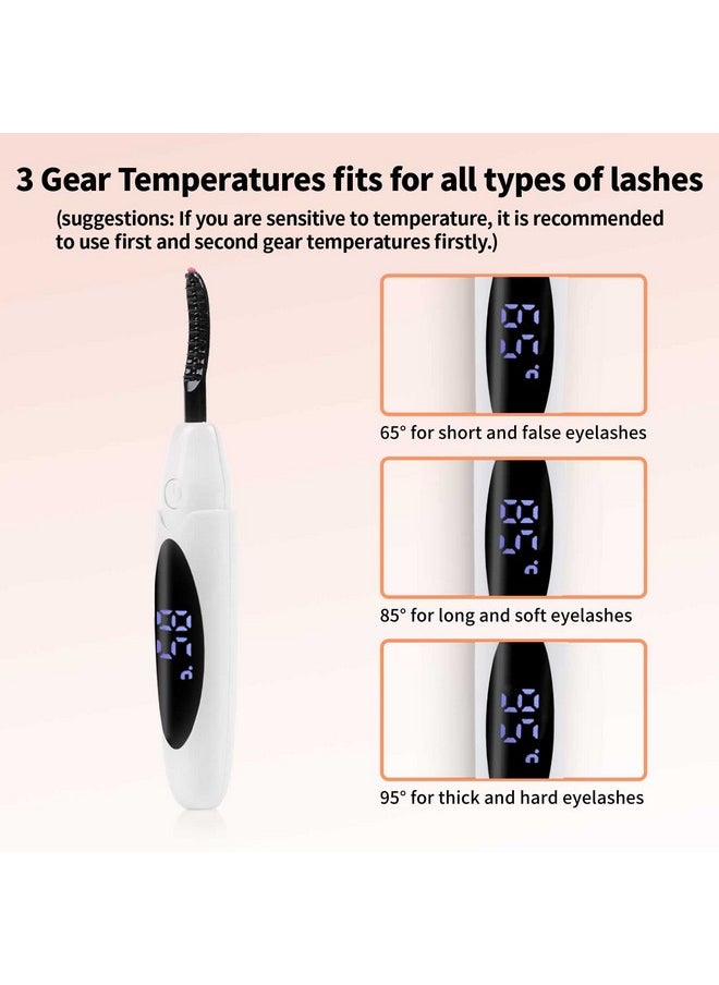 Heated Lash Curlerheated Eyelash Curler Portableheated Eyelash Curler Intelligent Power Off Makeup Electric Eyelash Curler With Eyelash Comb 24 Hours Long Lasting White - pzsku/Z37B99EC042168DCD42A4Z/45/_/1720009881/7d62c9f1-59ff-437b-872c-66dc3925f268