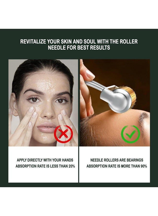 ZGTS ديرما رولر احترافي مطلي بالذهب 192 إبرة من سبائك التيتانيوم، ذهبي، 1.0 مم - Image 2