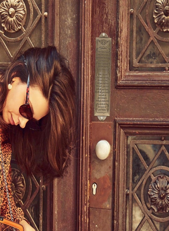 بارتي كينج دوم مزوزة دينية مقدسة لتزيين المنزل، مزوزة صلاة كاثوليكية، مزوزة معدنية، مزوزة مخطوطة عبرية، مزوزة من سبيكة معدنية، مزوزة زخرفية، مزوزة دينية، مزوزة باب يدوية - Image 3