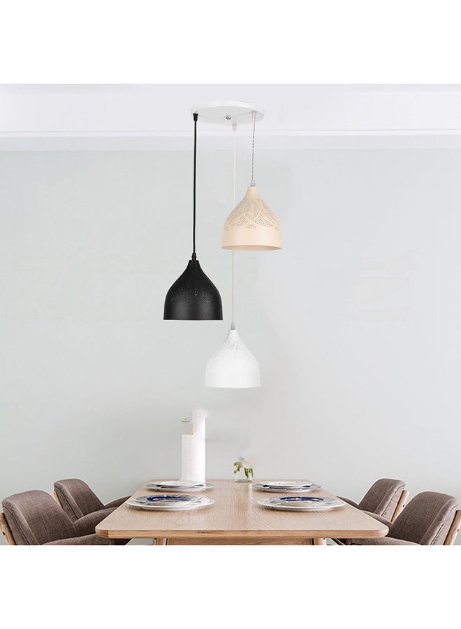 El Rawda Lighting Naomi Perforated Triple Ceiling Lamp | modern decorative LED E27 pendant light ceiling lamp hanging | suitable for any room | Color: Multicolor | Size: 70x35 cm