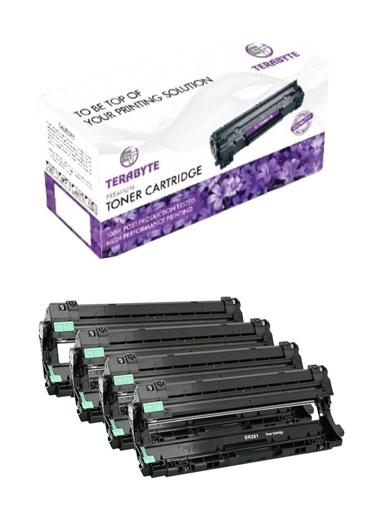 Terabyte DR261-CL Imaging Drum Unit Set for MFC-9140CDN MFC-9330CDW HL-3150CDN and HL-3170CDW Printers 4-pcs - Image 1