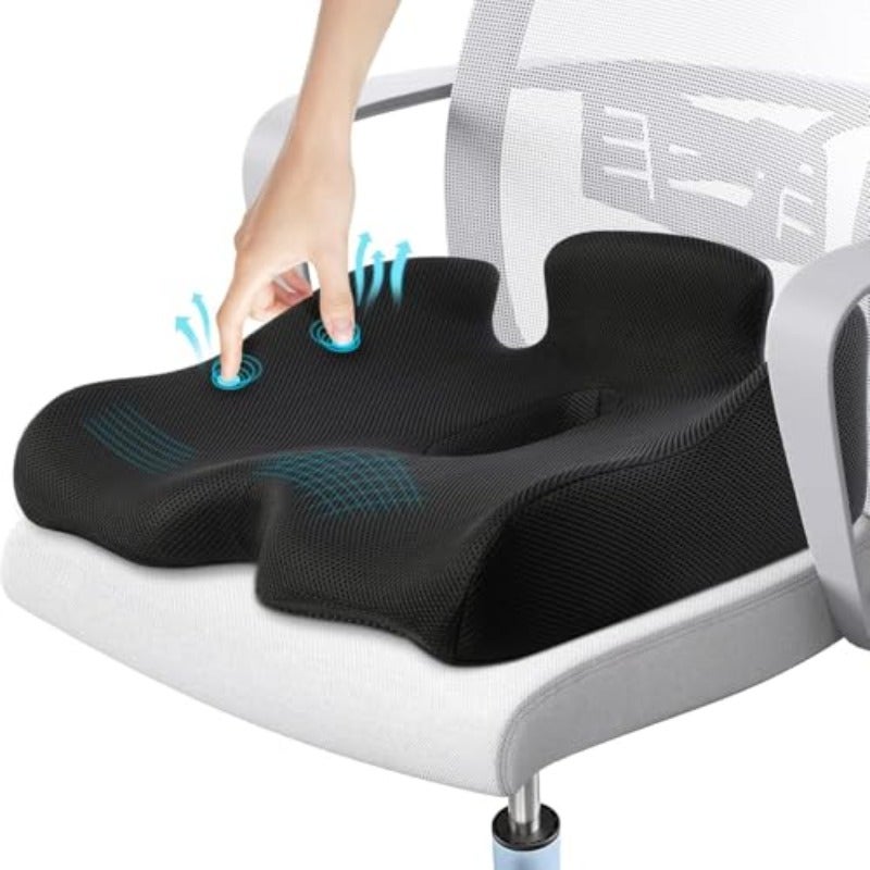 Memory Seat Cushion for Office Chair Black - Image 1