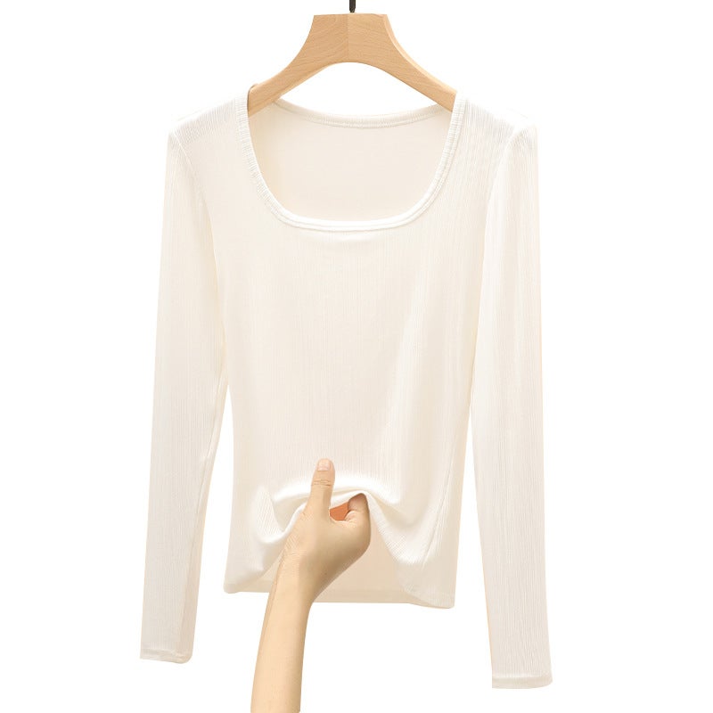 Women's U-Neck Long Sleeve T-Shirt - Image 5