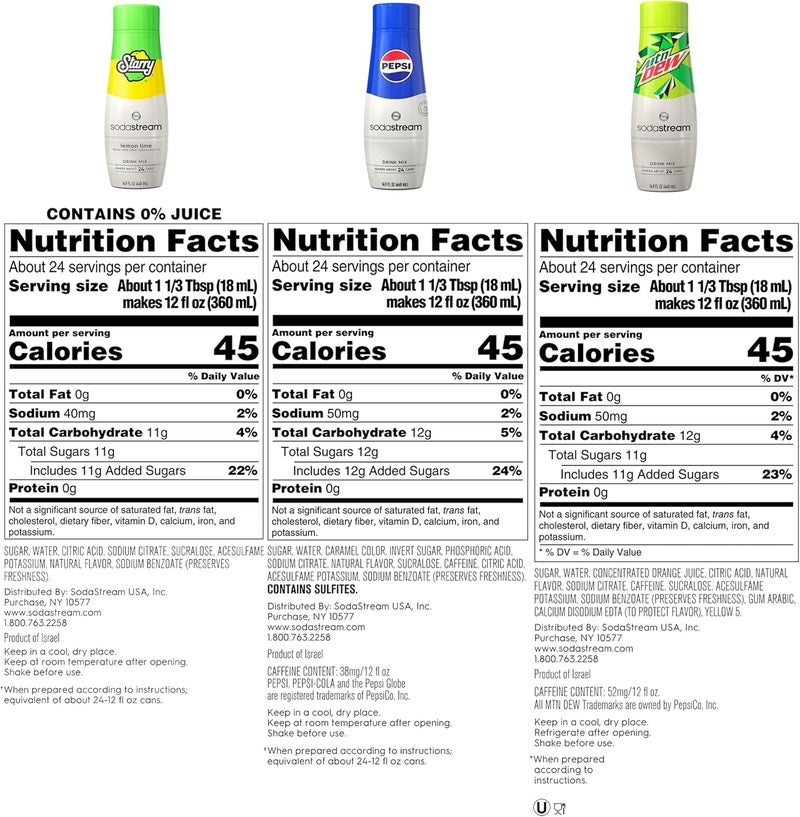 SodaStream Drink Mix Variety Pack - Pepsi, Starry & MTN Dew - Image 2
