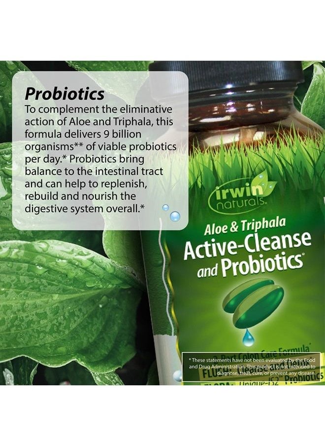 Irwin Naturals Aloe & Triphala Active Cleanse + Probiotics Natural Digestive Support - Gentle, Effective Detox + Elimination 2-Part Colon Care - Nourish + Balance - 60 Liquid Softgels  - Image 5